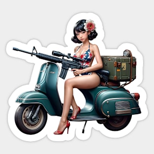 Scooter Girl Sticker